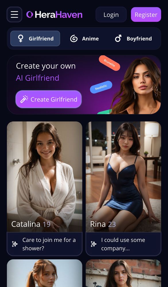 HeraHaven home page on a phone, Oct 8, 2026