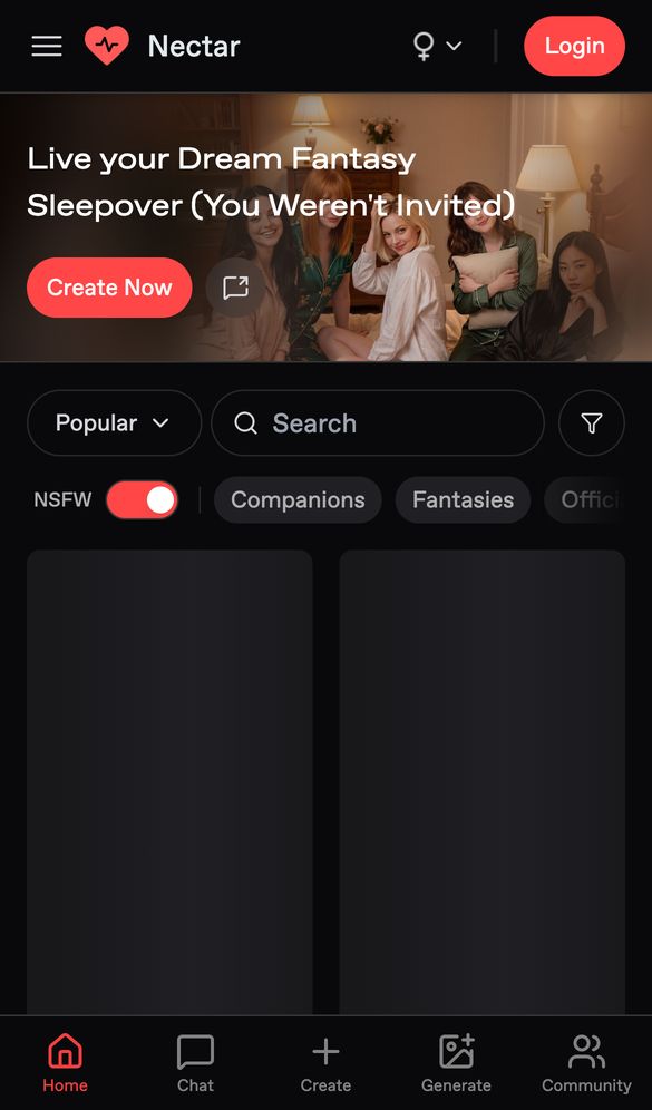 Nectar AI home page on a phone, Oct 8, 2026