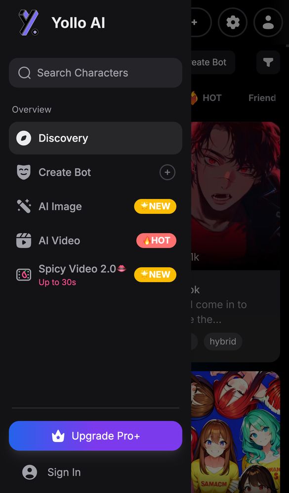 Yollo AI home page on a phone, Oct 8, 2026