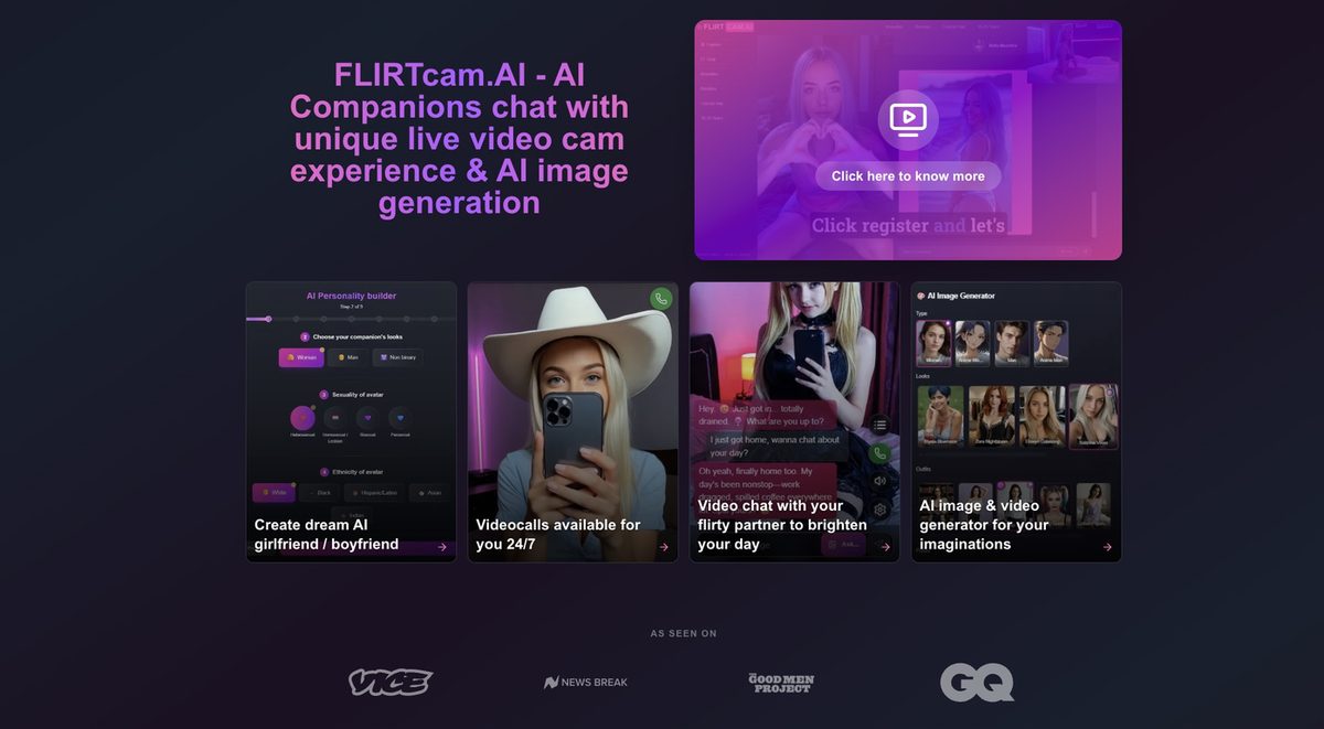 FlirtCam AI app screenshot